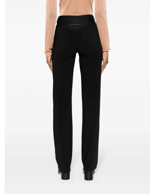MM6 by Maison Margiela Black Single-Stitch Trousers