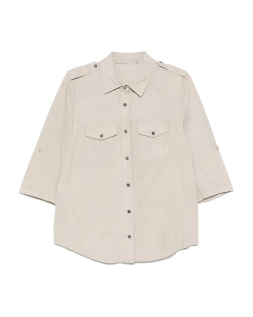 Chemise En Daim Salvatore Santoro en coloris Natural