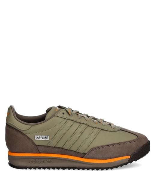 Adidas Brown Sl 72 Three-Stripes Lace-Up Sneakers for men