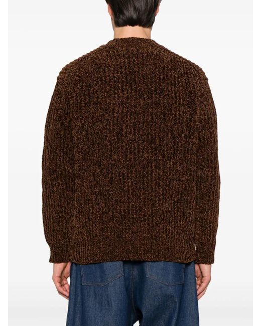 Junya Watanabe Brown Chenille Sweater for men