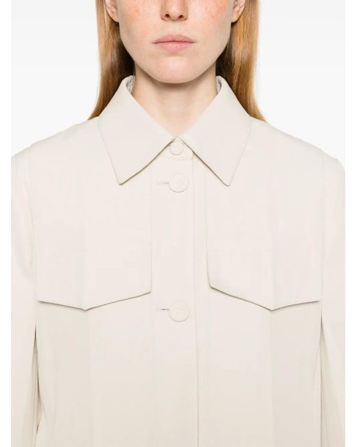 Chaqueta Corta De Sarga Fendi de color Natural