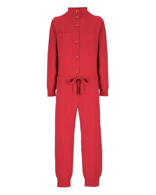 Laneus ニット ジャンプスーツ Red