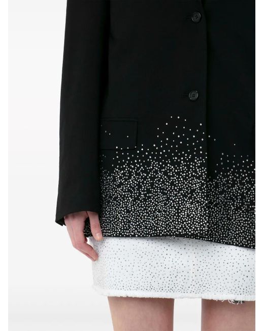 J.W. Anderson Black Crystal-Embellished Single-Breasted Blazer