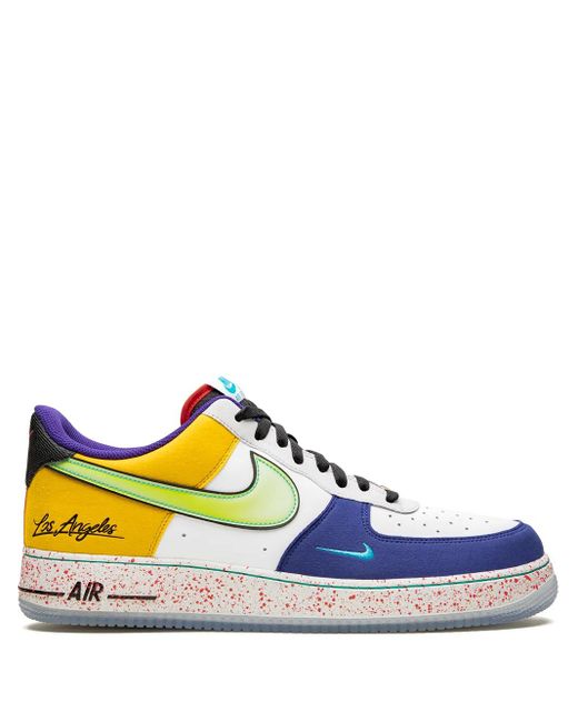 Nike Blue Air Force 1 07 Lv8 "What The La" Sneakers