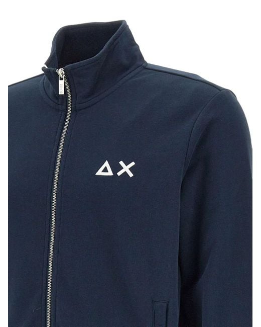 Sun 68 Blue Zip-Up Track Jacket for men
