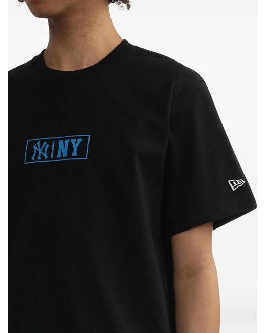 KTZ Black Lettering-Print Graphic T-Shirt for men