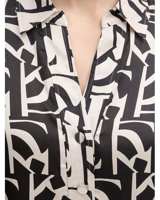 MARC AUREL White Monogram-Print Mini Dress