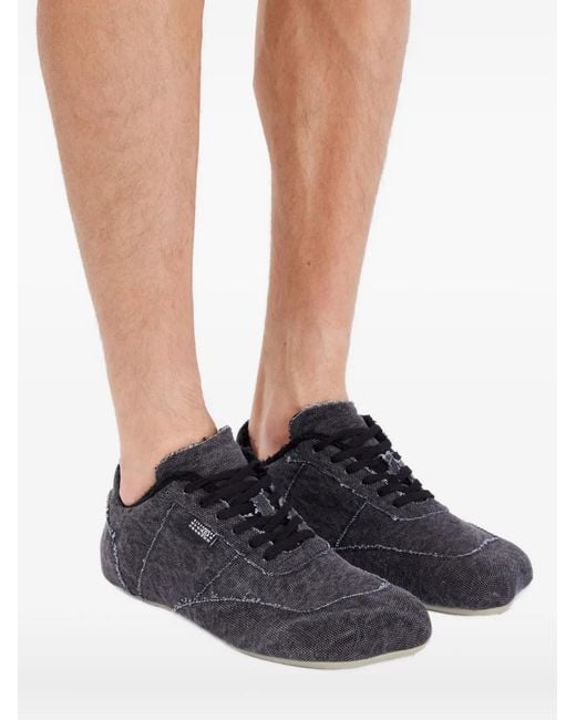 MM6 by Maison Margiela Gray Anatomic Canvas Sneakers for men