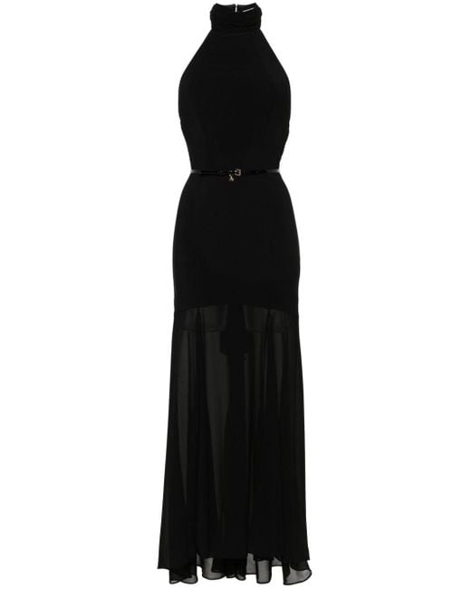 Robe longue à dos nu Elisabetta Franchi en coloris Black