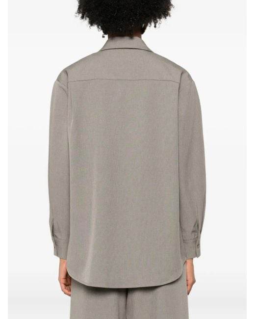 ELEH Gray Button-down-Hemd aus Baumwolle