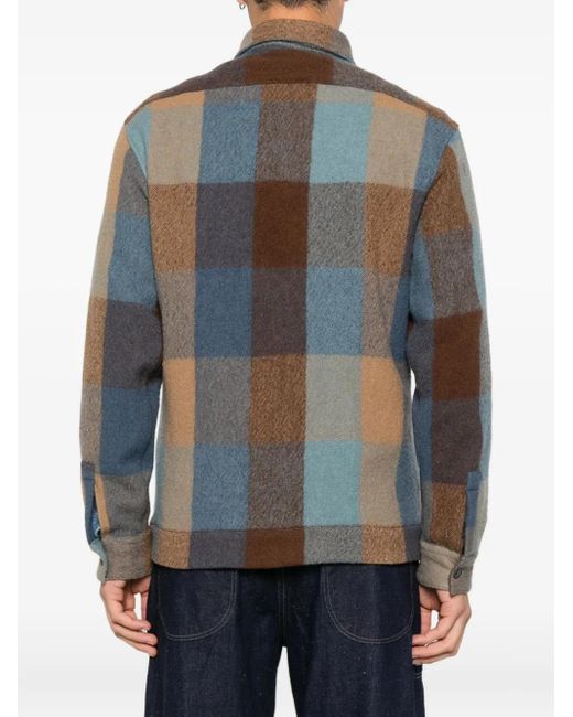Xacus Blue Check Pocket Jacket for men