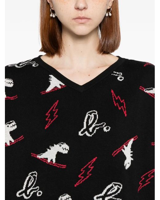 SPORT b. by agnès b. Black Dino Christmas Vest