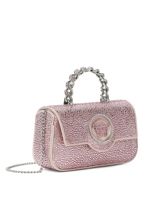 Versace Pink La Medusa Mini-Tasche Mit Kristallen