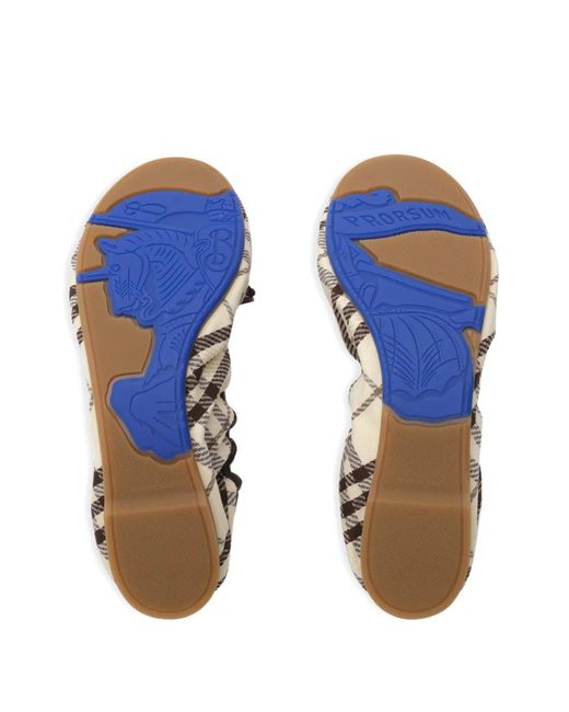 Burberry Natural Check Fawn Ballerinas