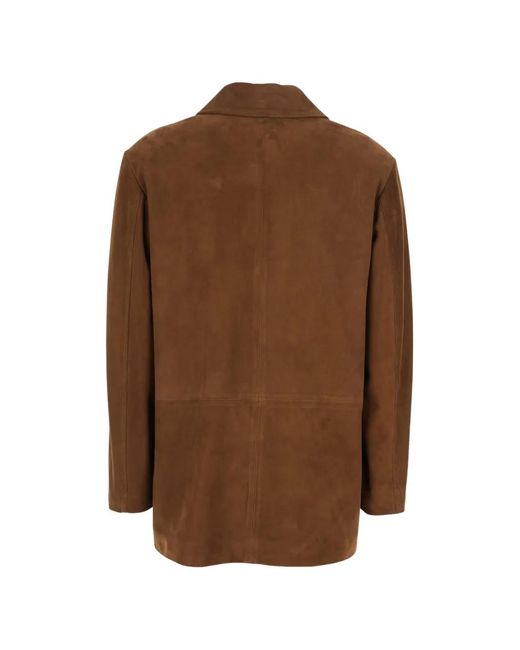 Tagliatore Brown Flap-Pocket Buttoned Jacket