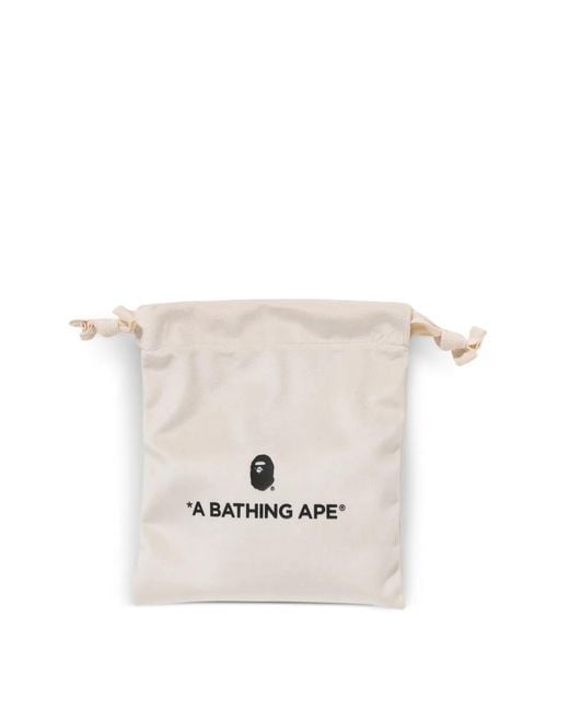 A Bathing Ape Brown Embroidered Clip Wallet for men