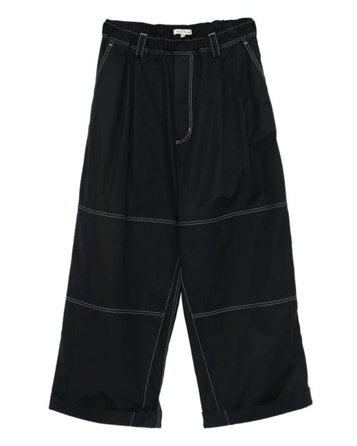 MERYLL ROGGE Black Contrast-Stitching Trousers