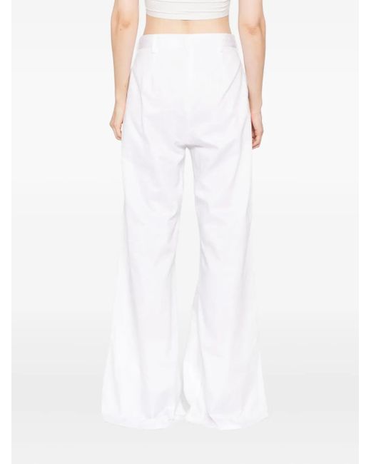 BLAKLACE White Open-Pocket Trousers