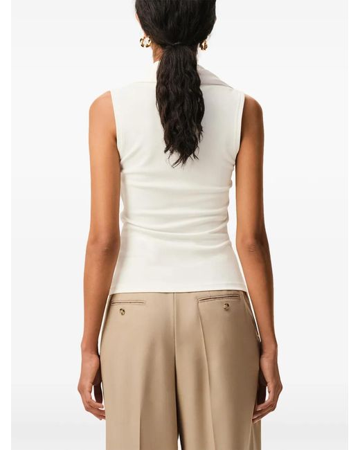 AMI Mouwloze Top in het White