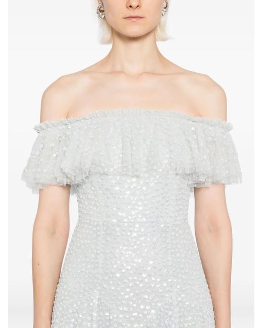 Needle & Thread Ballerina Jurk in het White