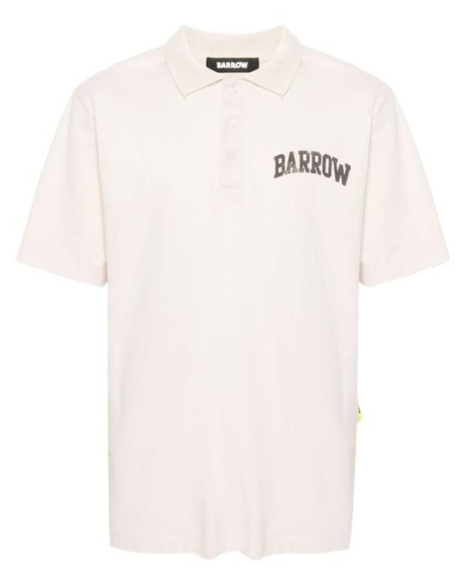 Barrow Natural Logo-print Cotton Polo Shirt
