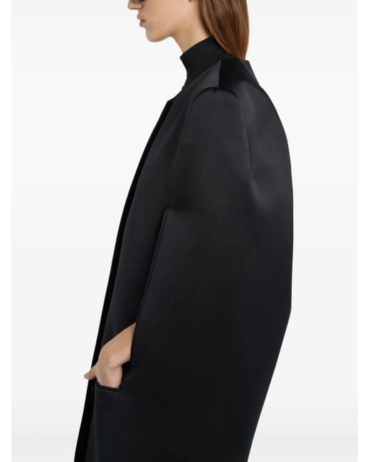 Courreges Blue Mantel Mit Satin-Finish