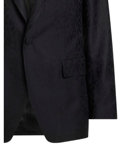 Etro Black Single-Breasted Blazer for men