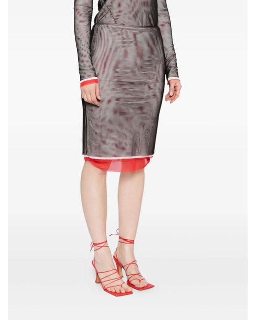 MSGM Purple Gonna Skirt