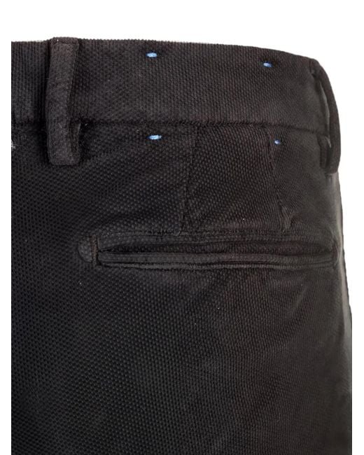 Al Duca D'aosta Blue Corduroy Cargo Pants for men