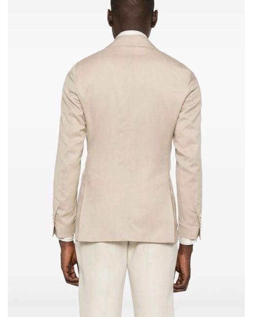Lardini Natural Single-Breasted Blazer for men