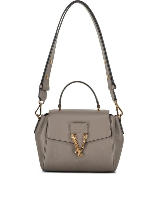 Versace Gray Virtus Tote Bag