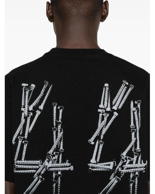 44 Label Group Black Screws T-Shirt for men