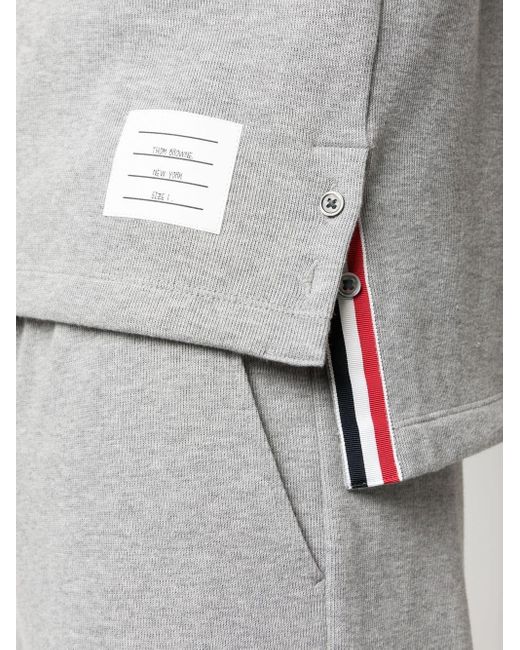 Thom Browne Klassisches Poloshirt in Gray für Herren
