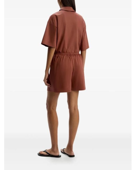 12 STOREEZ Brown Pima Cotton Shorts