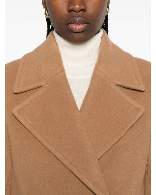 Gant Brown Notch-Lapels Peacoat