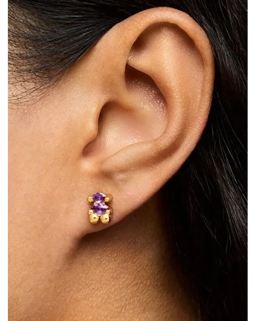 Tous Black Bear Lgg Stud Earrings