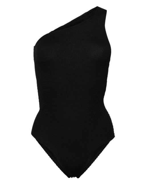 Mc2 Saint Barth Black Darlene Crinkled Swimsuit