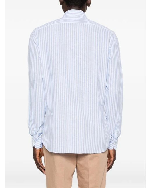 Borriello White Striped Shirt for men