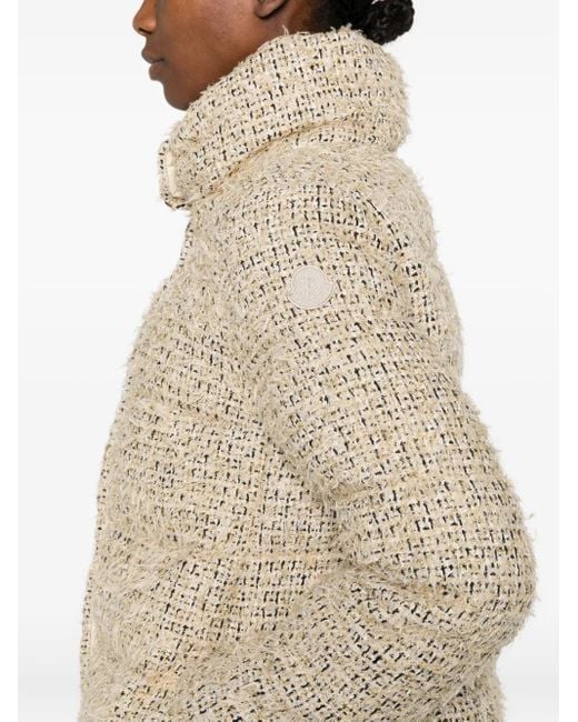 Moncler Natural Cochelle Tweed-Jacke