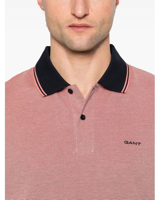 Gant Pink Oxford Polo Shirt for men