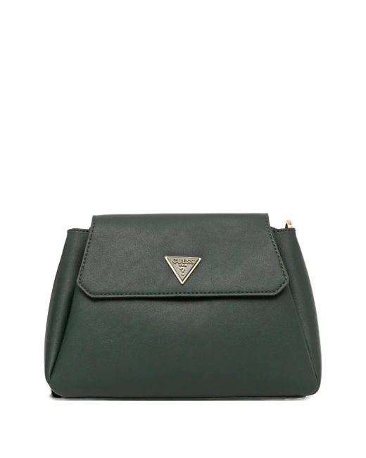 Guess Green Triangle-Logo Crossbody Bag