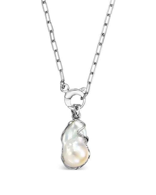 Elle Macpherson Metallic Pearl Pendant Necklace