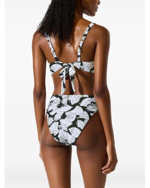 Karl Lagerfeld White Fan-Print Bikini Briefs