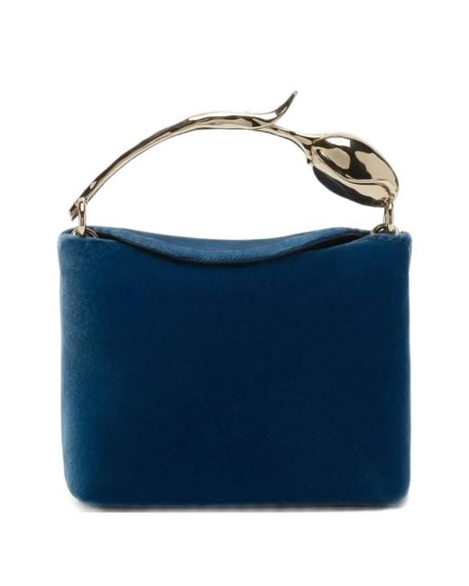 Borsa Mini Bloom Micro di Erdem in Blue