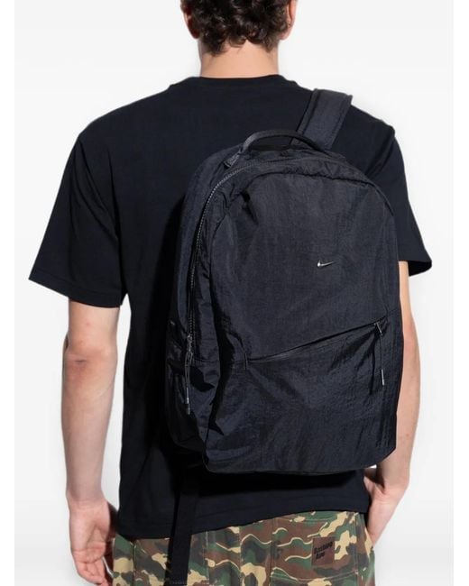 Nike Black Logo-Plaque Backpack