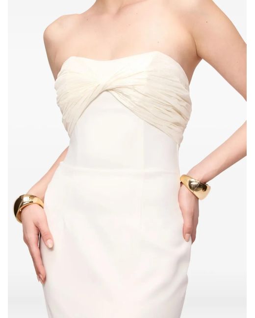 V:PM ATELIER White Schulterfreies Kleid