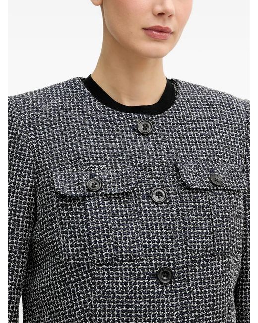 DKNY Gray Buttoned-Pocket Jacket