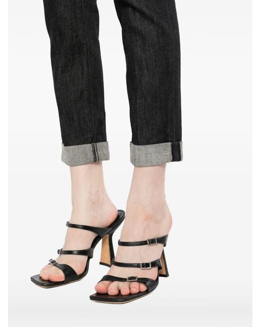 DSquared² Black Turn-Up Jeans