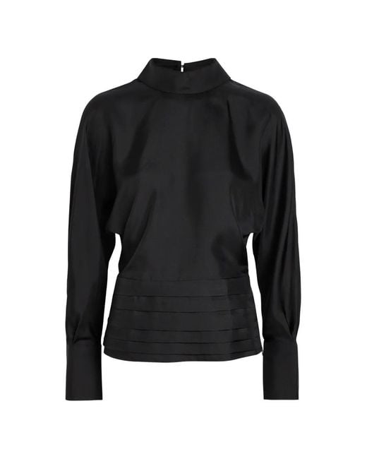 Rohe Geplooide Top in het Black