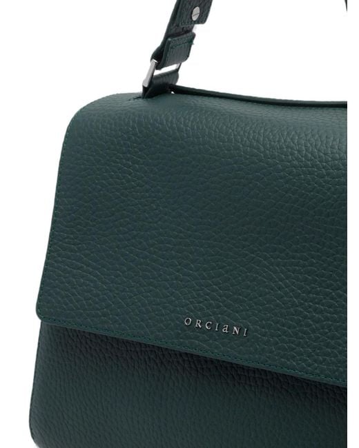 Orciani Green Sveva Leather Handbag